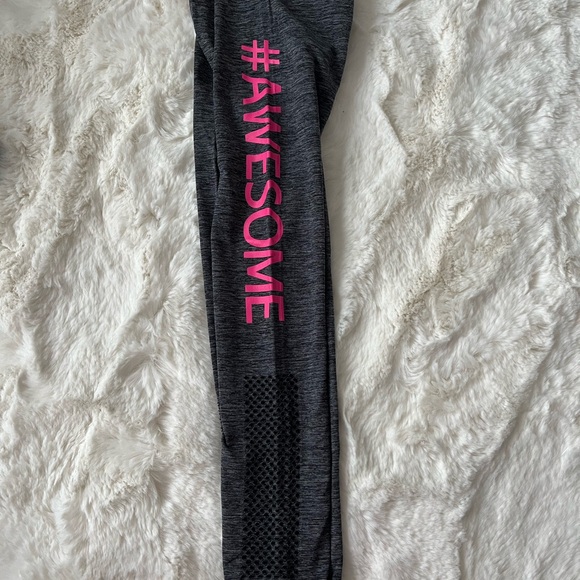 Source Unknown Gray and Pink Leggings - Picture 1 of 2